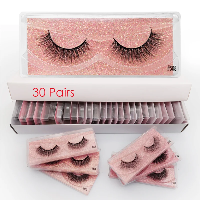 30PAIRS 508 30 пар оптом ресницы норковые ресницы 3d норковые ресницы оптом макияж, накладные ресницы - Color: 30PAIRS 508