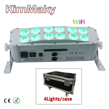 

4Lights / case Maky with wifi new products 12x18w battery wireless dmx uplight led wall washer party uplights LED Wall Washer