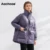 Aachoae Pure Winter Легкий пуховик Женский толстый Теплый Летучая Мышь С Длинным Рукавом Свободный Карман Doudoune Ультра Легкий Утиный пух