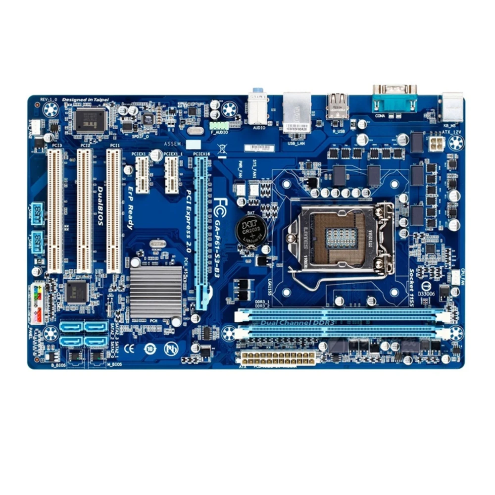 Материнская плата для GIGABYTE Настольная материнская H61 Socket LGA 1155 i3 i5 i7 DDR3 16G ATX