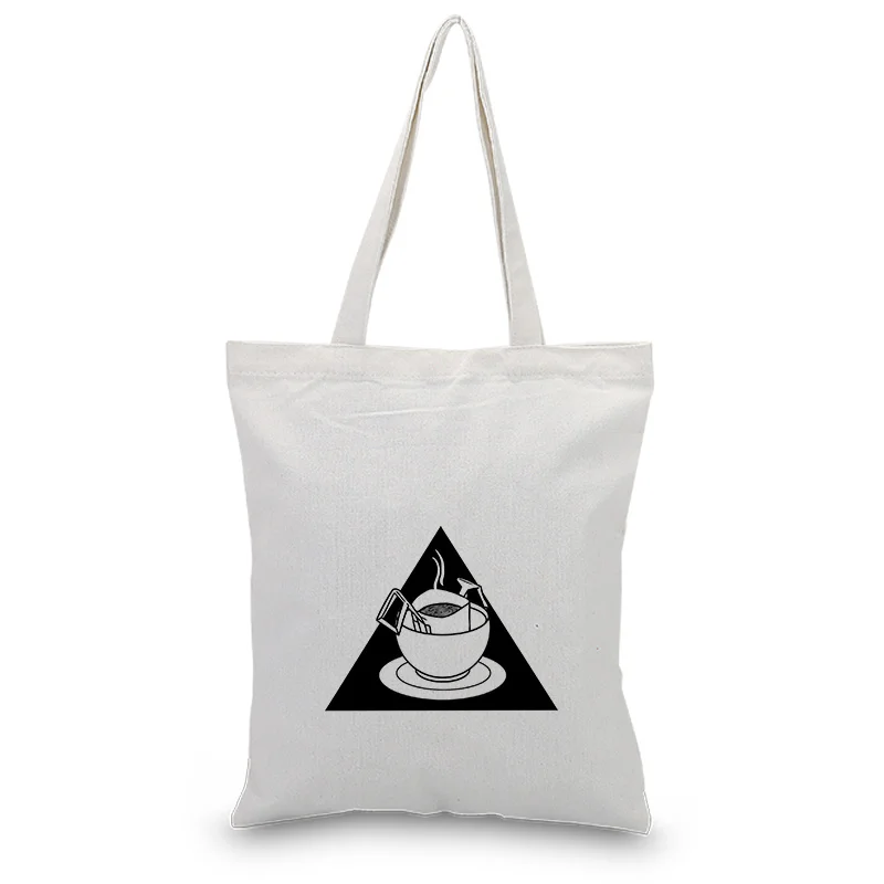 

Daily sketches Canvas Tote Bag Text DIY Daily Use Custom Print Logo Handbag Shopping Bag Eco Reusable Recycle
