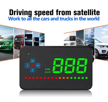 

Car Speed Projector A2 Electronics GPS Digital Head Up Display Windshield Projector Car HUD Compatible All Car Speedometer