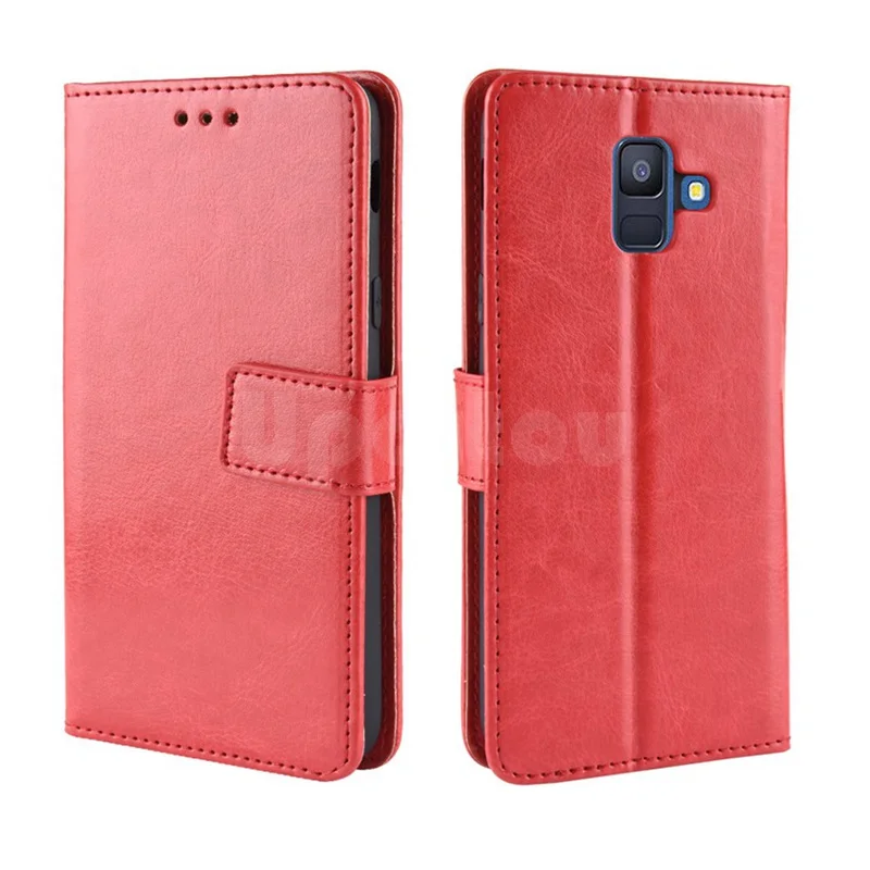 UPaitou роскошный кожаный чехол для samsung Galaxy J4 J6 2018 Plus с откидной крышкой кошелек s J5 Pro