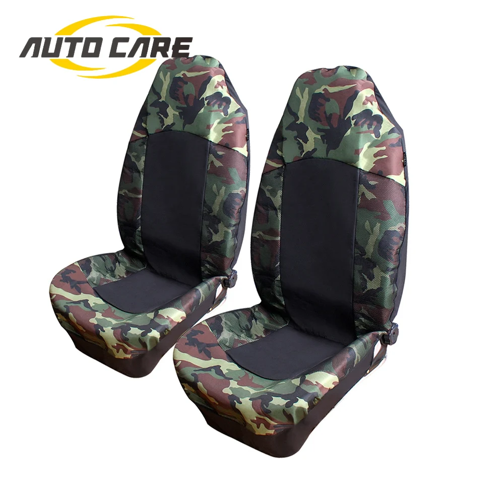 Camouflage Car Seat Cover Universal Fit Most High Quality 2pcs Sea