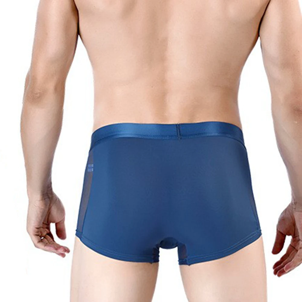 SHUJIN Interior Hombre сексуальные мужские плавки сетка шелк животные бандаж отверстие нижнее белье Трусы Дышащие Плюс Короткие Masculina