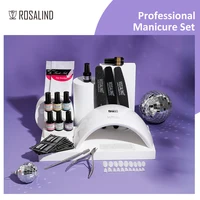 ROSALIND Gel Nail Polish Manicure Set with UV LED Lamp Dryer Semi Permanent Nail Polish Gel Arts Varnish Nail Tools Gel Kit 1