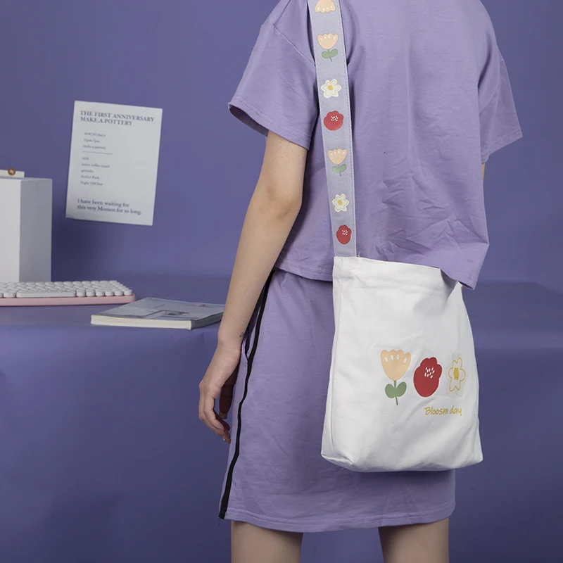 Angelatracy, Новое поступление, Брезентовая сумка для покупок с фруктовыми овощами, сумка через плечо, с принтом, на ремнях, для девушек, женские сумки через плечо