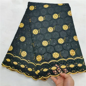 

2020 Cotton Design Swiss Voile Lace In Switzerland With Stone African Dry Lace Fabric High Quality Nigerian For Wedding hl66-655