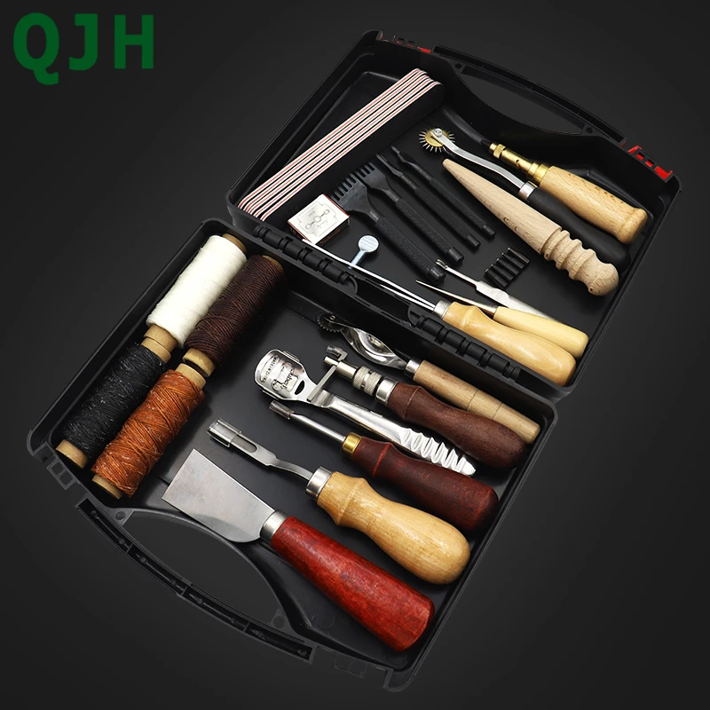 4pcs Leather Craft Tools Kit Hand Sewing Stitching Punch Carving Work Saddle new 4pcs Leather Craft Tools Kit Hand Sewing Stitching Punch Carving Work Saddle new