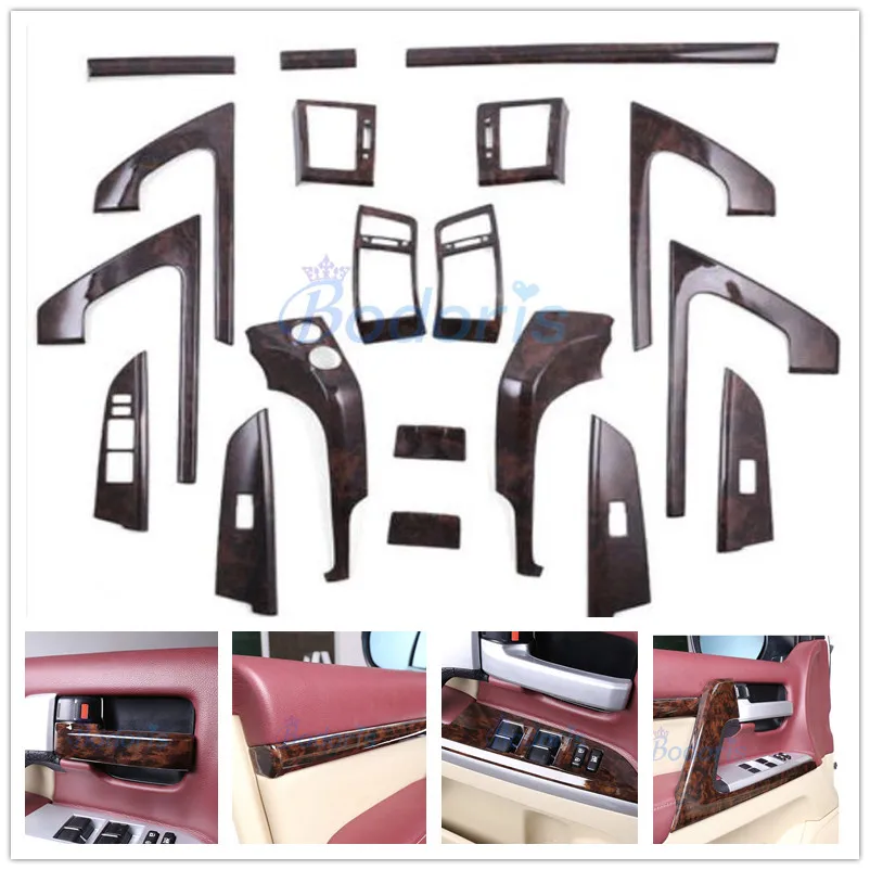 Для Toyota Land Cruiser 200 2008 2015 внутренняя оригинальная деревянная цветная отделка литье