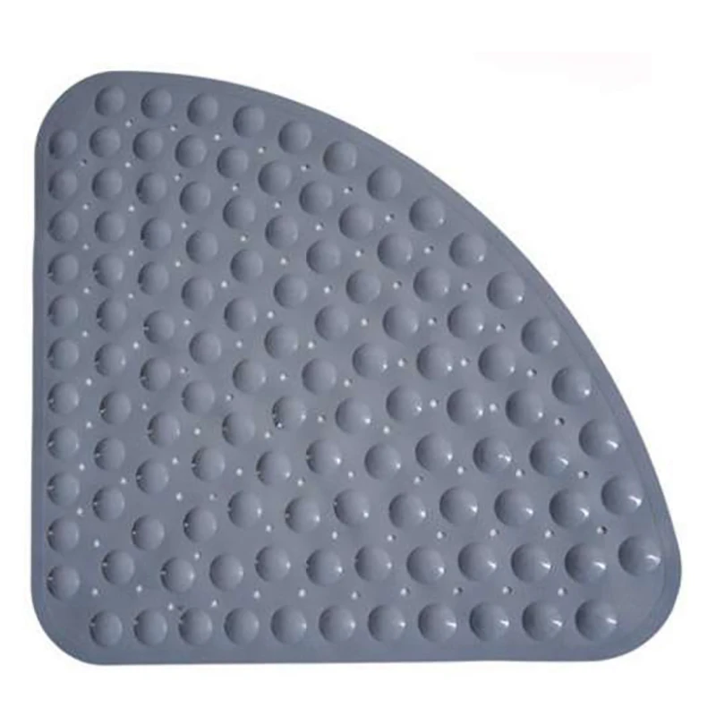 White Xigeapg Corner Shower Mat Sector Rubber Anti-Slip Quadrant Bath Mat Suction For Shower Tub Non-Slip Bathtub Mat 54X54Cm