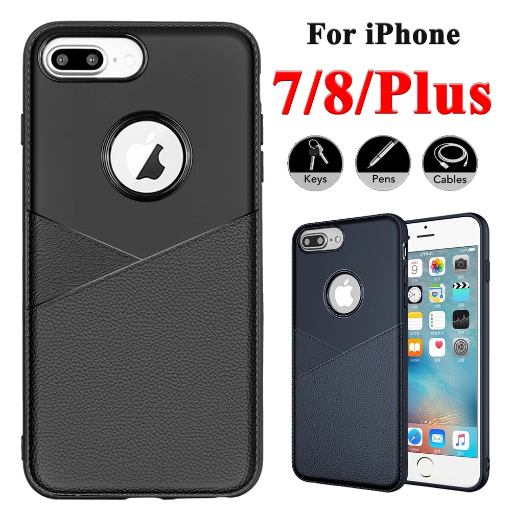 Силиконовый чехол для IPhone 7 8 Plus мягкий ТПУ ударопрочный IPhone7 IPhone8 чехлы
