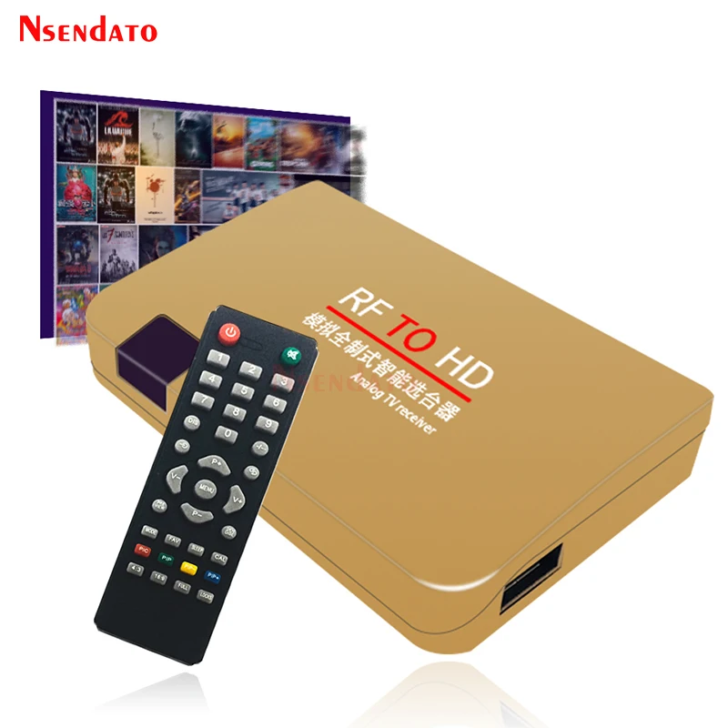 RF To HD All Standard Converter HD To Radio Frequency Signal RF to HD Transmitter Signal Analog TV Receiver Adapter for TV