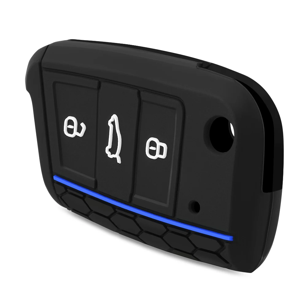 3 BUTTON FLIP KEY SILICONE COVER for VW GOLF 7 MK7 SKODA SEAT 2014 2015