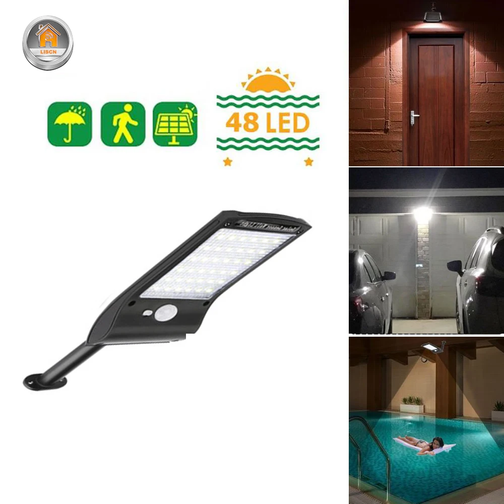 Günstig LED Solar Licht Im Freien Wasserdichte Notfall Solar Lampe PIR Motion Sensor Wand Licht Zaun Treppen Pathway Garten Solar Licht