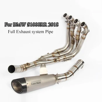 

For S1000RR 2018 Slip On Motorcycle Muffler Full Exhaust System Front Mid Tail Pipe Stainless Steel Exhaust Tube Escape Modified