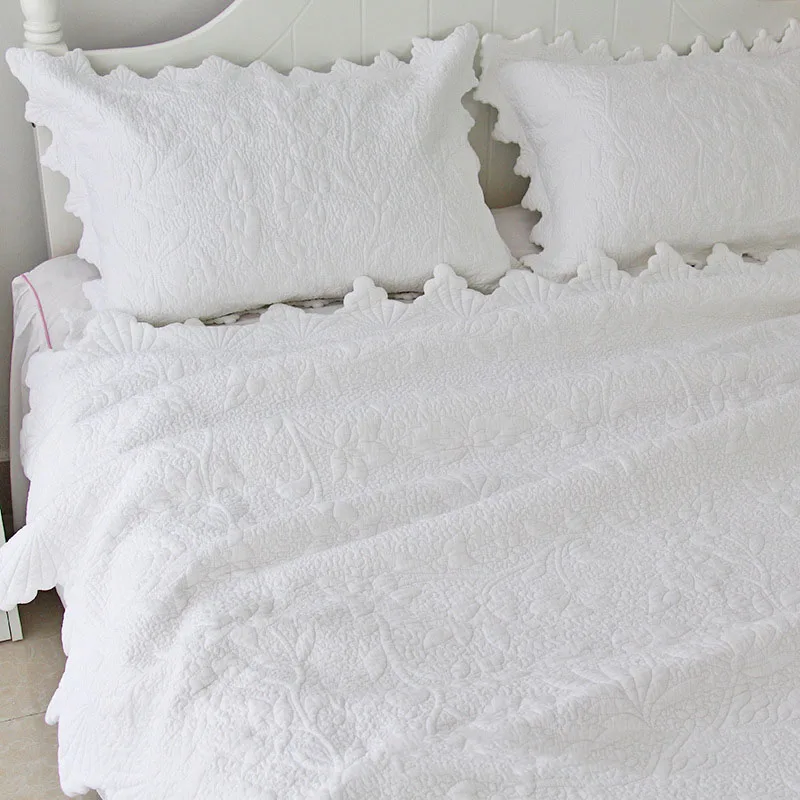 

Корейское хлопковое стеганое одеяло с вышивкой, 3 шт., покрывало на кровать 240x260, одеяло большого размера, искусственное одеяло для кровати