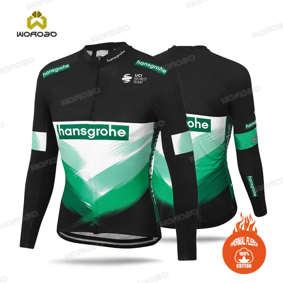 

High Quality Cycling Jersey Thermal Fleece Men Cycling Clothing Long Sleeve Pro Team Cycling Jacket Garment Road Bike Top
