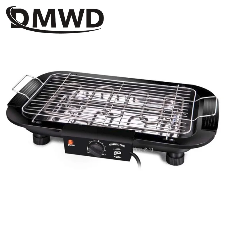 110V 1800W Household Electric Oven Furnace Heating Smokeless Barbecue Pits Grill Indoor Carbon Free BBQ Pan Hotplate Griddle