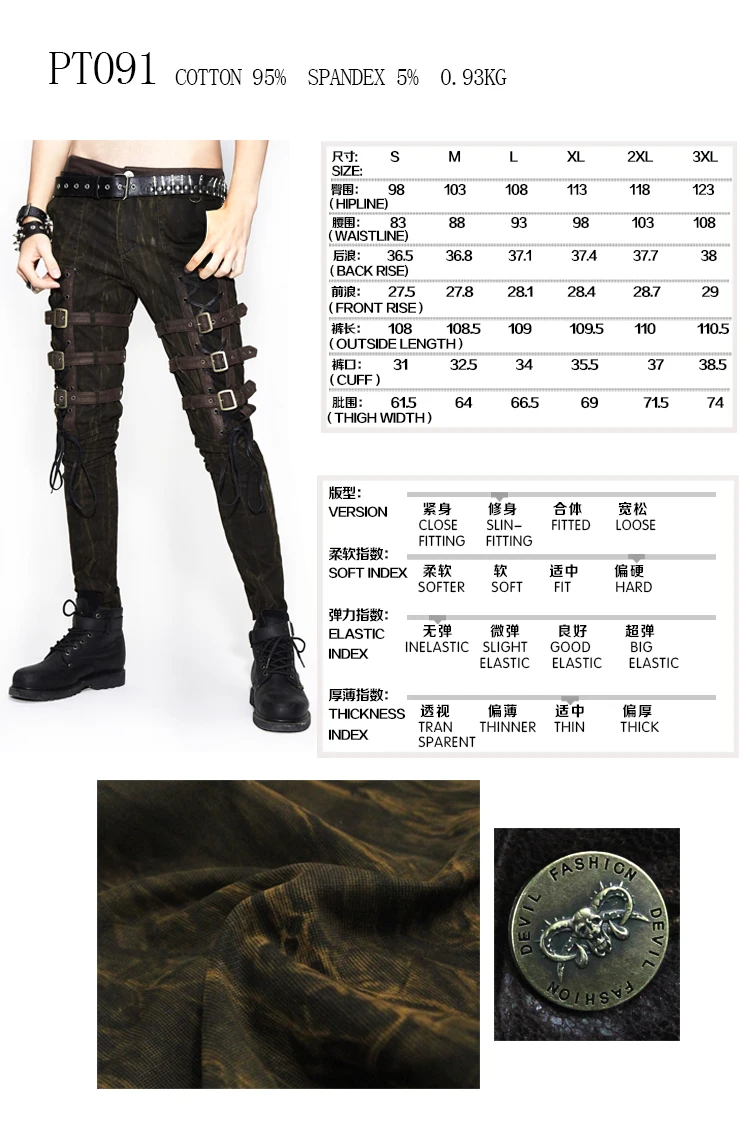 PT091 size chart