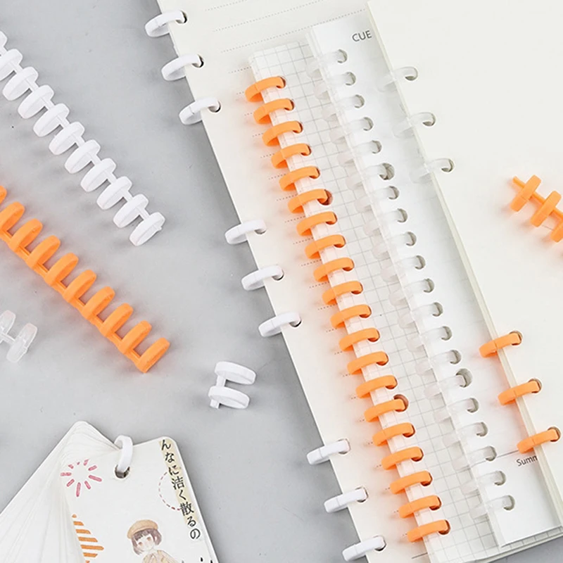 1 Pcs 12mm 30 Hole Loose-leaf Plastic Binding Ring Spring Spiral Rings for Kid A4 A5 A6 Paper Notebook Stationery Office Supplie