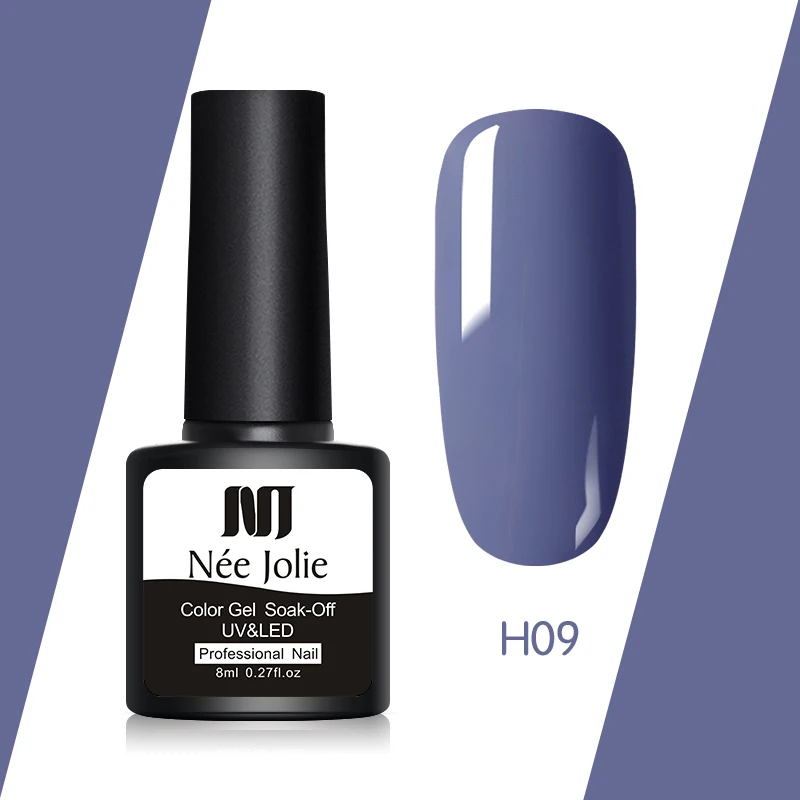 NEE JOLIE 8 мл Гель-лак Длительное замачивание уф Гель-лак для ногтей One-shot Nail Art beauty декоративный гель лак 48 цветов - Цвет: H09