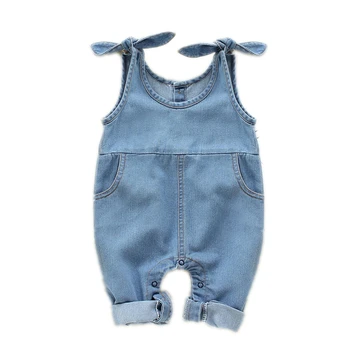 

Cute Solid Cowboy Bodysuit Baby Girl Clothes Infant Sling Summer Newborn Onesie Girl Twin Outfits Jumpsuit Kids Clothing