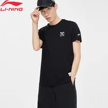 Li-Ning, мужские баскетбольные футболки с подкладкой из хлопка, дышащие спортивные футболки, топы AHSP673 MTS3114