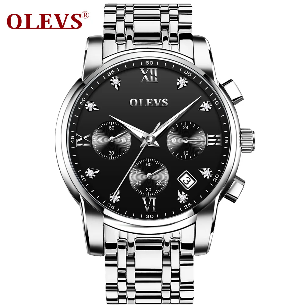 

2019 New Watches Men Luxury Brand OLEVS Calendar Men Business Watches Waterproof Full Steel Quartz Men's Watch Relogio Masculino