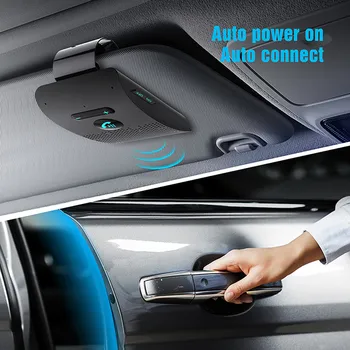 

Wireless Sun Visor Transmitter Speaker Bluetooth V4.2+EDR Car Hands-Free Bluetooth Car Kit MP3 Universal Up to 500 H standby