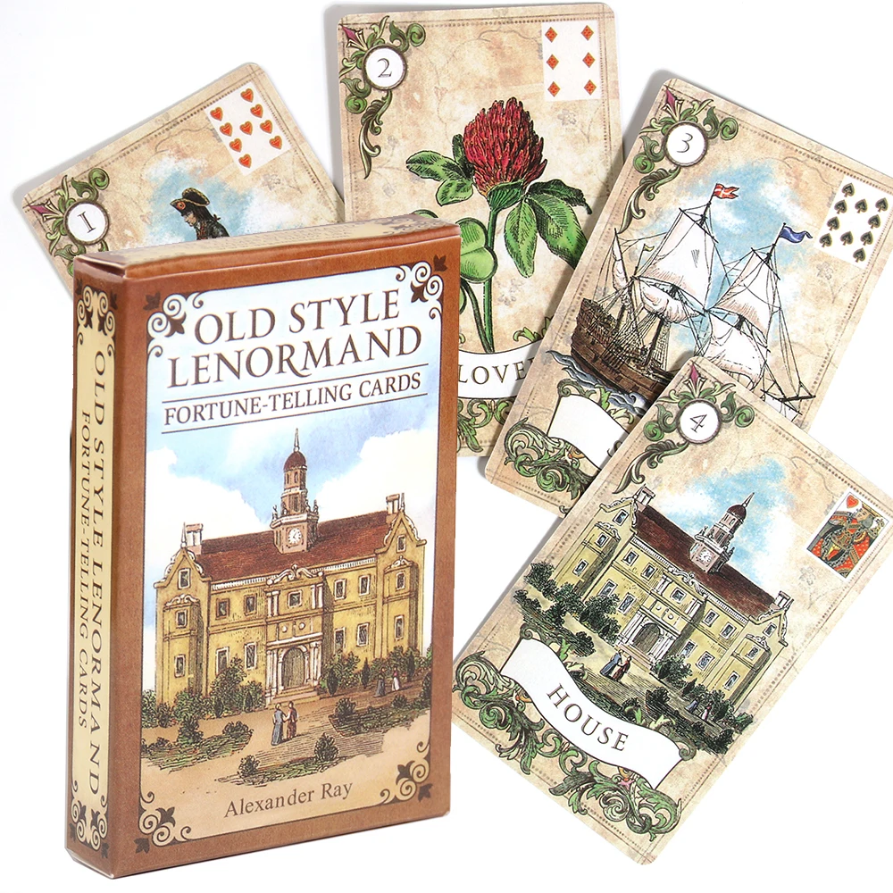 Old Style Lenormand Oracle Deck Tarot Card Game With 38 Cards English Illustrated Pdf Booklet | Игрушки и хобби