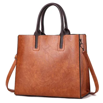 

PU Leather Women Shoulder Bag Bolso Mujer Large Capacity Tote Bag Top Handle Vintage Ladies Handbags Crossbody Satchel Bags