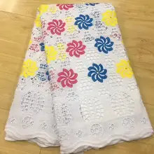 По-прежнему летать швейцарские кружева ткань из Дубая, розовые, цветные ткани Африканское сухое кружево ткани с камнями для платья 5 ярдов/лот