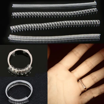 

12pcs Spiral Design Accessories Invisible Jewelry Ring Size Adjuster Spring Transparent Guard Tightener Durable DIY Practical