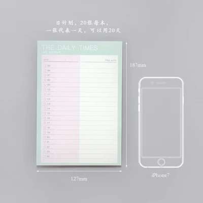 Записная книжка А4 дневник Bullet Journal Еженедельный ежемесячный планировщик Papelaria школьные принадлежности стационарный Органайзер расписание - Цвет: daily plan green