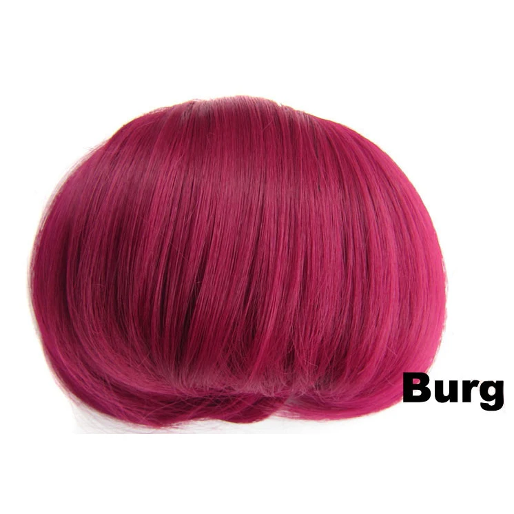 Similler, 34 Цвета, синтетические волосы, пучок шиньон, Женский хвост пони, волосы для наращивания, резинка для волос, эластичные, волнистые, кудрявые шиньоны, резина - Цвет: Burg