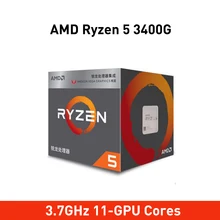 AMD ryzen 5 3400G 3,7 ГГц для кормления processador 4-cpu ядер 8-нить 11-gpu ядер am4 65 Вт процессор рабочий стол с Radeon RX Vega 11 Графика