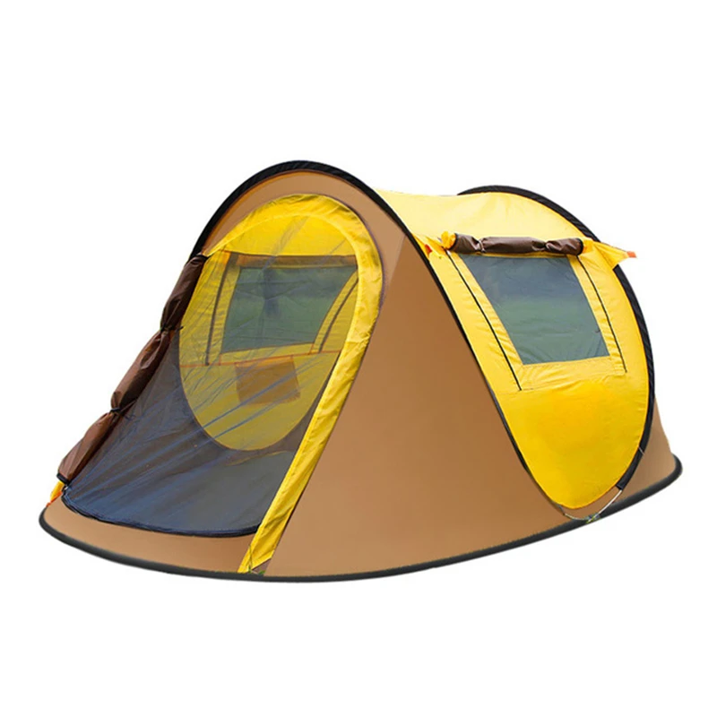 

Outdoor Quick Open Pop Up Sunshade Camping Tent Portable Waterproof Hiking Tent Large Capacity Rainproof Family Tent AA12052