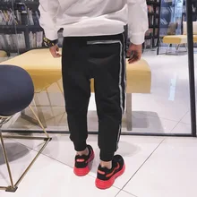 Штаны для мальчиков осенняя одежда для маленьких детей Новинка года, стильные детские спортивные штаны Повседневная одежда в западном стиле для больших мальчиков на весну и осень