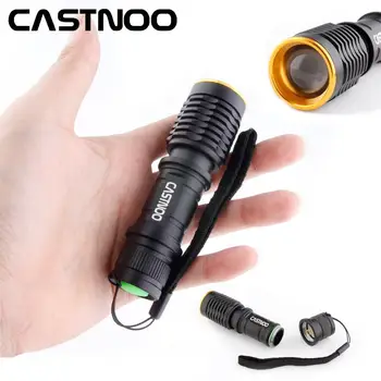 

CASTNOO Mini LED Bulbs Lens Portable Waterproof 3 Modes Flashlight Torch Powerful Flashlight Led Flash Light Porcket Torch