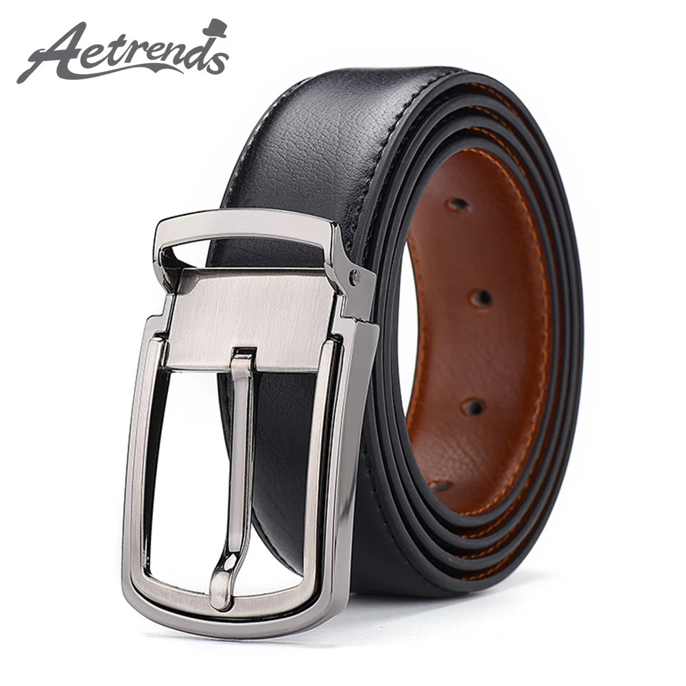 

[AETRENDS] Men's Belt Genuine Leather Belts for Men Fashion Classic Design D-0152