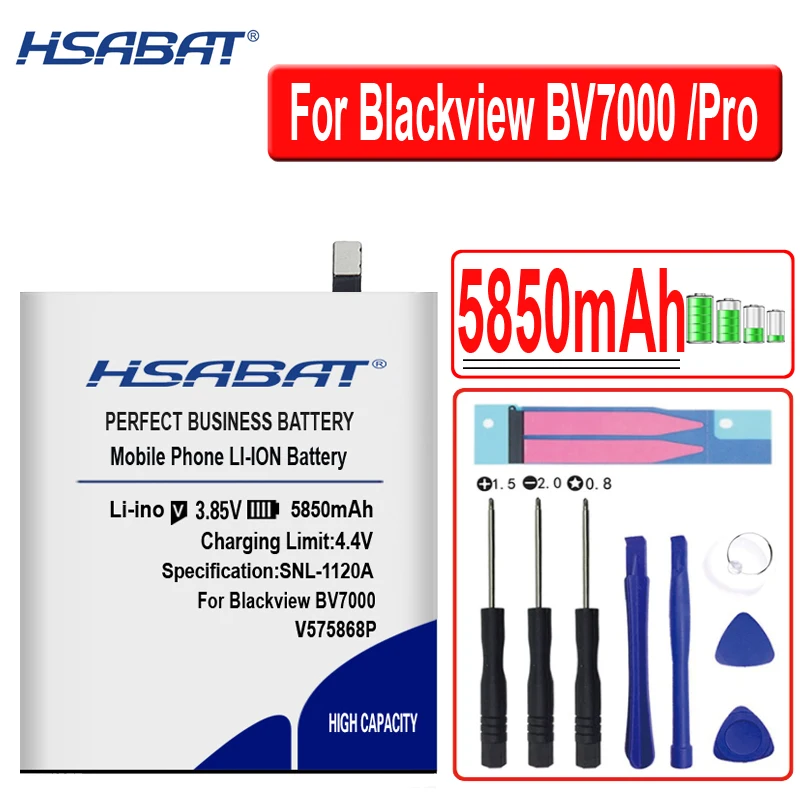 HSABAT 12000 мА/ч, Батарея для Blackview Ultra A6 BV8000 BV6000 BV6000S BV7000 BV9000 BV9500(BV7000 BV8000 BV9000 BV9500 Pro