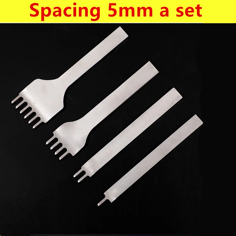 4pcs prong punch hole leather craft stitching tools - select prong spacing