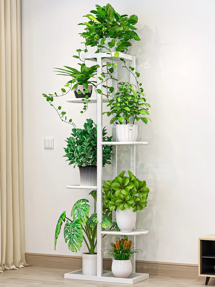 Multi-storey Indoor Household Balcony Decorate Iron Art Of Shelf A Living Room Province Space Flowerpot Landing Type Green Luo