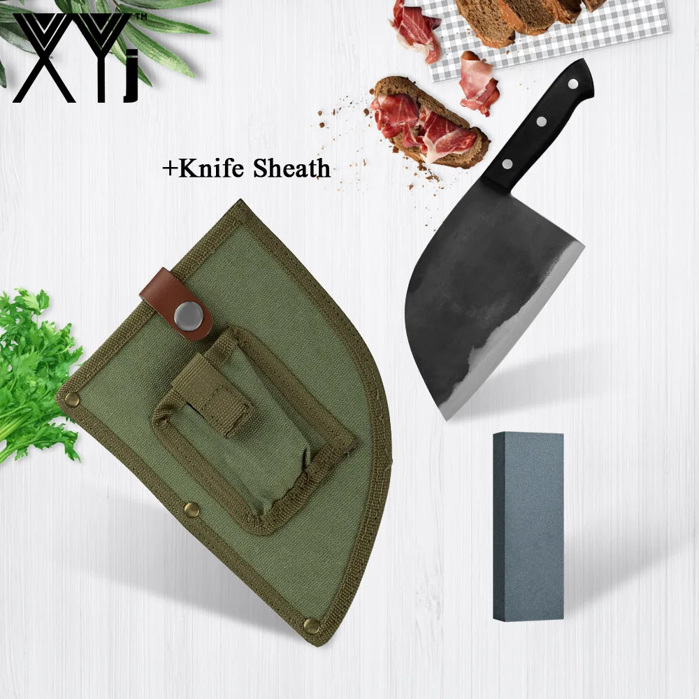 XYj китайская кухня ручной работы кованый стальной плакированный мясник 6 5 дюймов