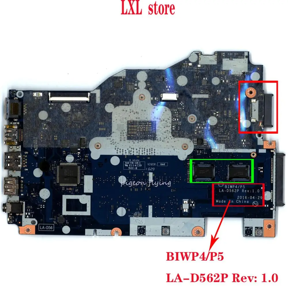 LA-D562P для lenovo ideapad 110-14 ISK Материнская плата ноутбука 80UC Процессор: 3855U/4405U DDR4 4 Гб GPU: M430 2 Гб FRU 5B20L82875 тест ОК