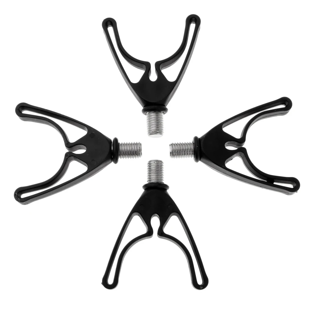 4pcs Durable Plastic Fishing Rod Butt Rests Rod Holders Grippers Rod Support Heads Replacement Tackles for Fisherman  