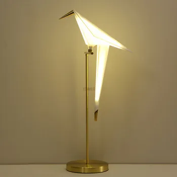 

Modern Bird Design Led Floor lamp Light Art Decor Bedside Reading table Lamp for Bedroom Studio stand origami light
