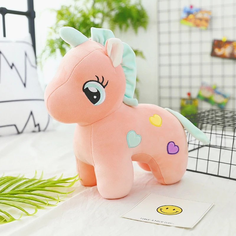 Плюшевые животные Peluche мягкие куклы Лошадь каваи Единорог Мягкие чучело животные Единорог Мягкие игрушки для детей Подушка подарок плюшевая игрушка - Цвет: TOY123-01