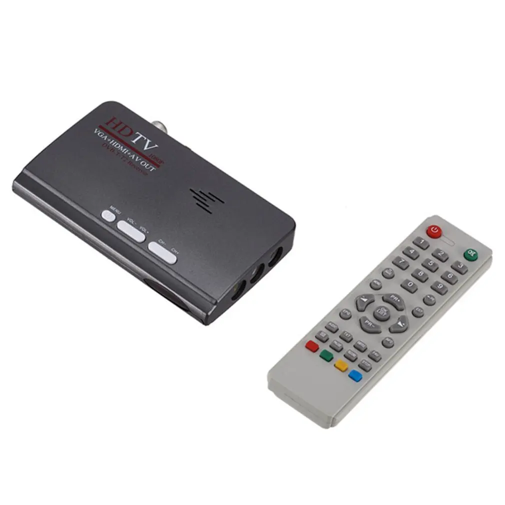 

VGA DVB-T2 Digital TV Signal Receiver Decoder Mini TV Set Top Box with Remote Control Power Adapter